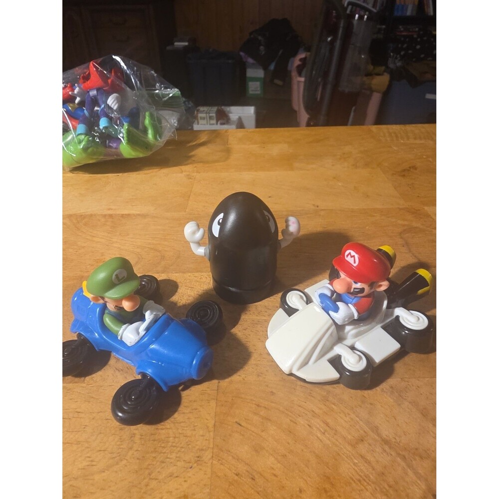 Super Mario Lot McDonalds Luigi Jakks Bullet Bill